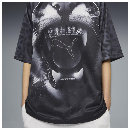 Puma Γυναικεία κοντομάνικη μπλούζα Street Glam Bedazzled Relaxed Graphic Jersey